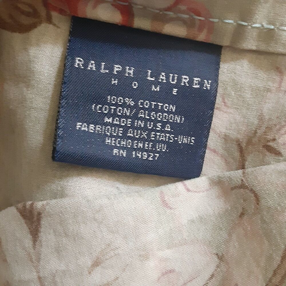 Vintage Ralph Lauren Home "Charlottee Sage" Twin Flat Sheet Romantic - Picture 5 of 7